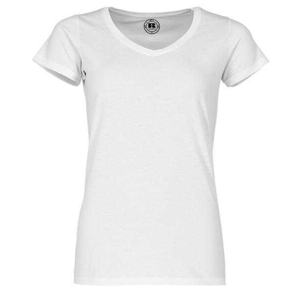 Russell Damen V-Neck HD T, extra lang