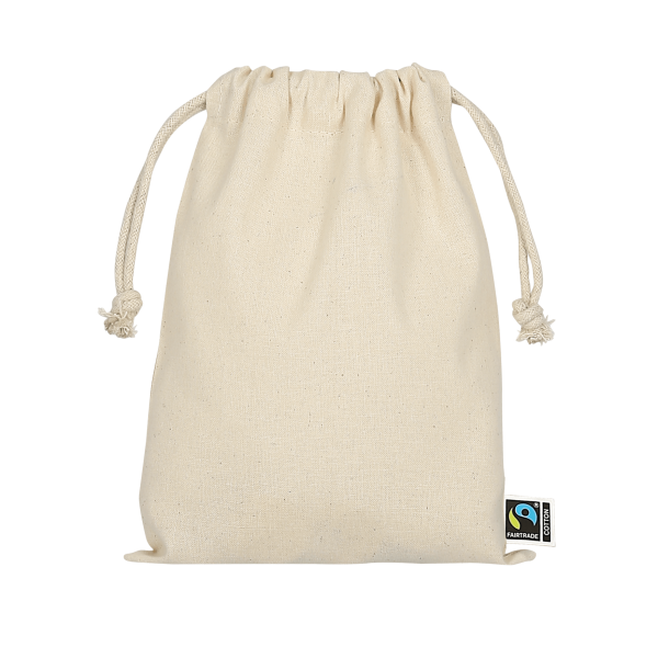 Texxilla Zuziehbeutel aus Fairtrade-Baumwolle, 15 x 20 cm