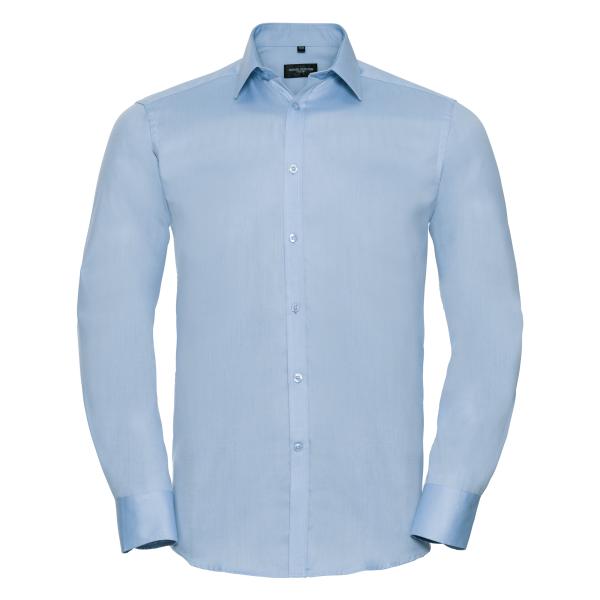 Tailliertes Herringbone Hemd – Langarm