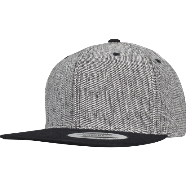 Melange Solid Snapback Cap
