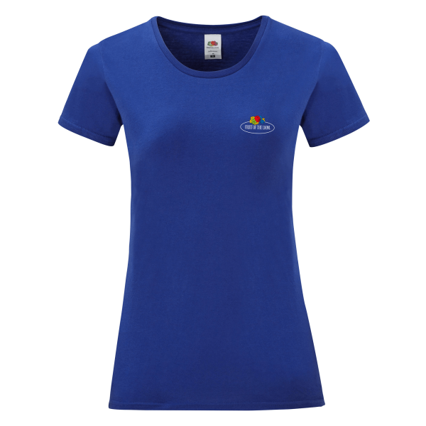 Fruit of the Loom Ladies Iconic T-Shirt mit kleinem Vintage-Logo